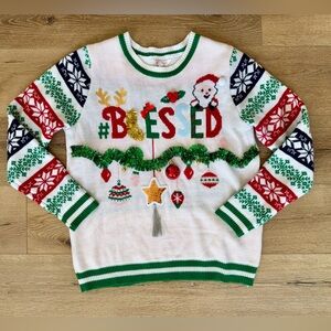 Ugly Christmas sweater Blessed